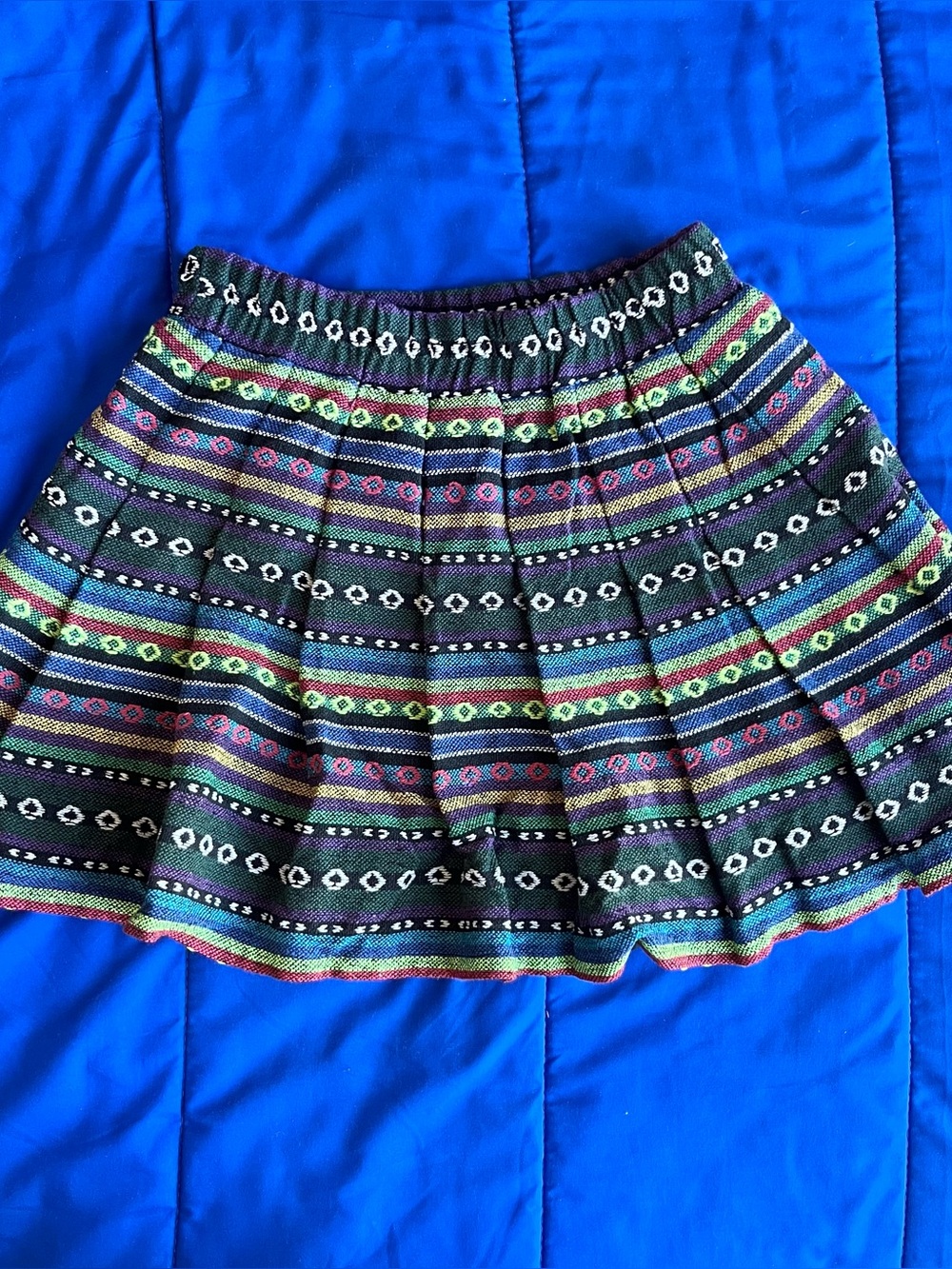 MORNING Striped Colorful Short Mini Skirt Small/Medium NWT